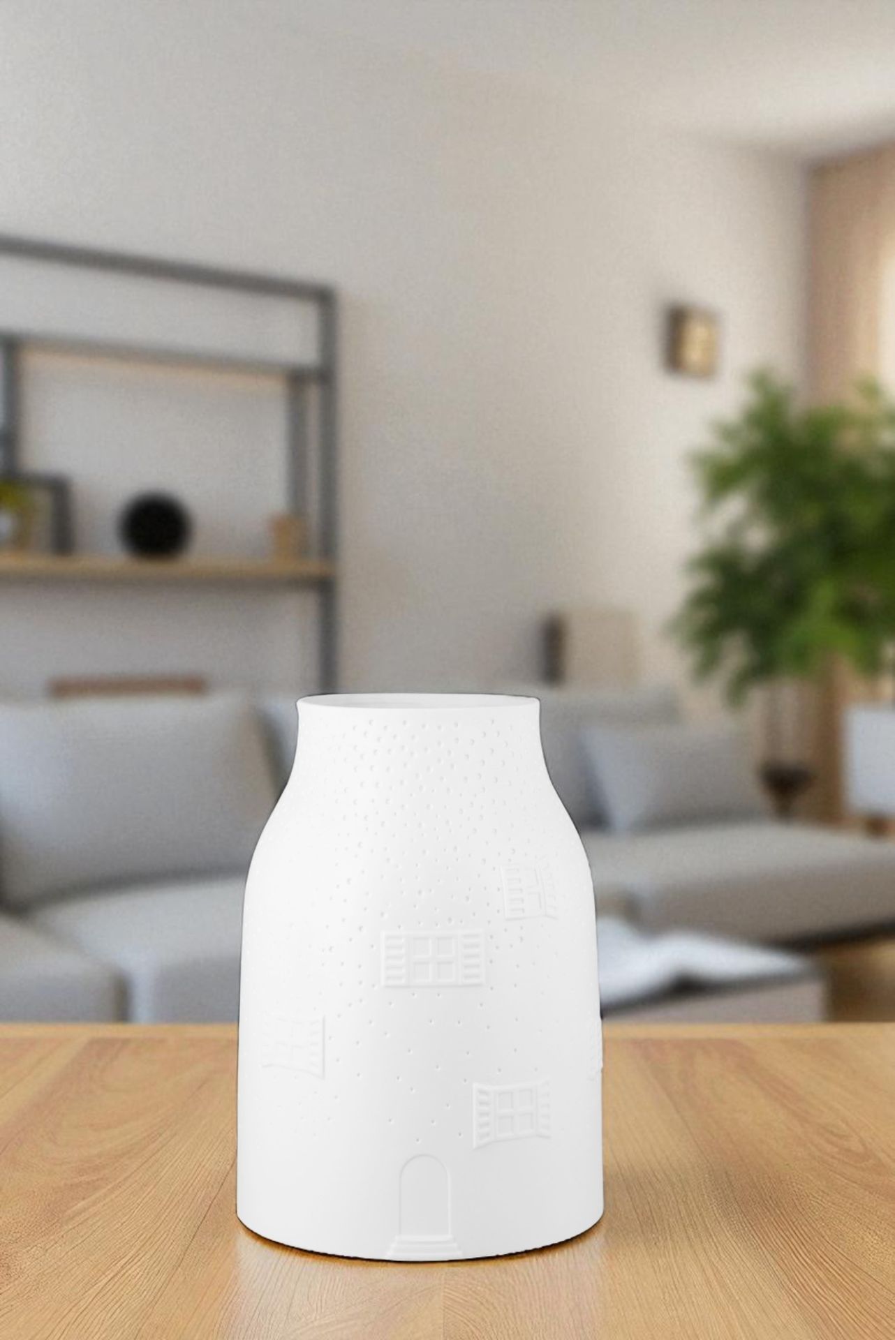 Vase Winterhaus Groß Räder