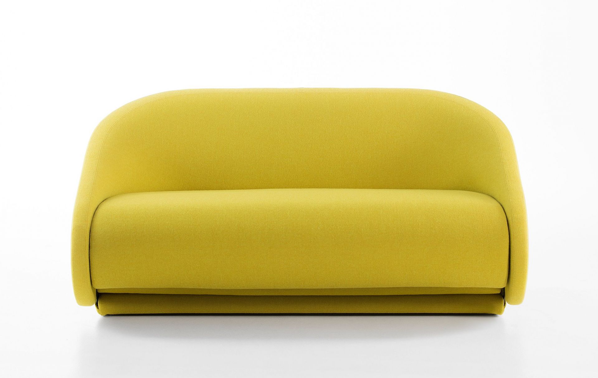 Gelbes Up-lift Schlafsofa von Prostoria, modernes Design Schlafgelegenheit für Wohnzimmer und Gästezimmer.