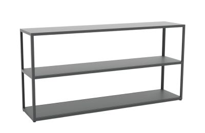 New Order Sideboard in Anthrazit: Modernes Regal mit drei Ebenen für Wohnzimmer und Büro.