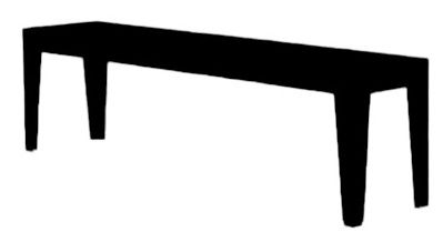 Schwarze HILDE Bank, 140 cm, minimalistisches Design. Moderne Sitzbank für Esszimmer und Wohnbereich.