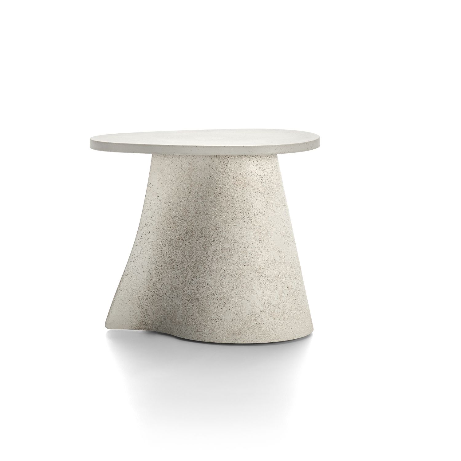 Fossil Beistelltisch von MDF Italia: Moderner, beiger Couchtisch mit einzigartiger Form und Textur.