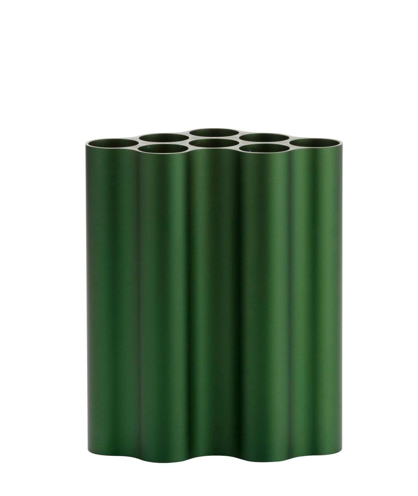 Grüne Nuage Vase mit wellenförmigen Röhren für Blumen, dekorative Blumenvase für Wohnaccessoires.