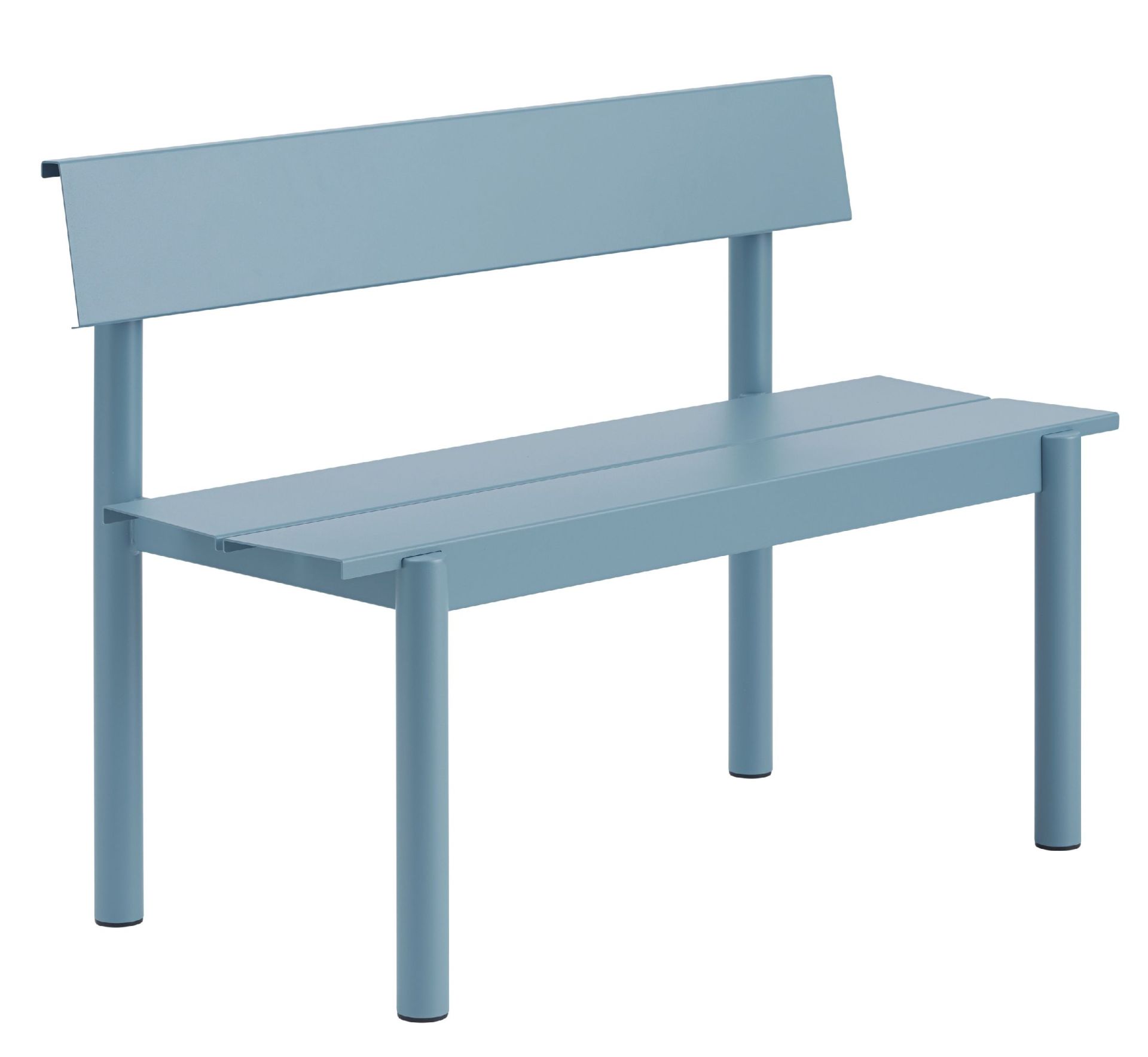 Linear Steel Bench Outdoor Bank mit Rückenlehne 110x34 cm Muuto 