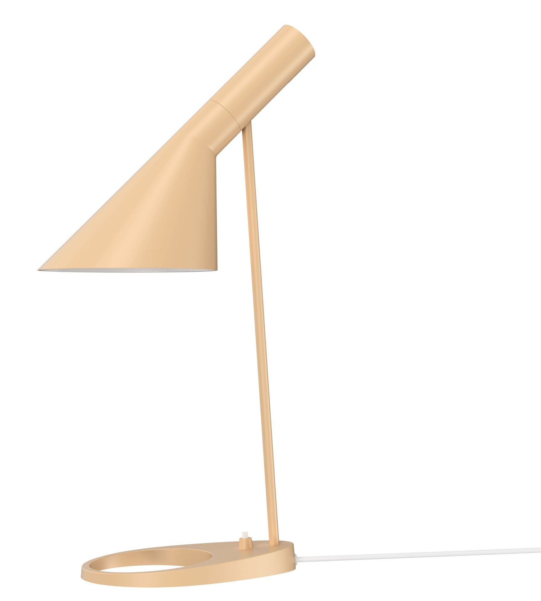 AJ Tischleuchte in warmem Sand: Elegante Designleuchte für Schreibtisch oder Nachttisch, modernes Wohnaccessoire.