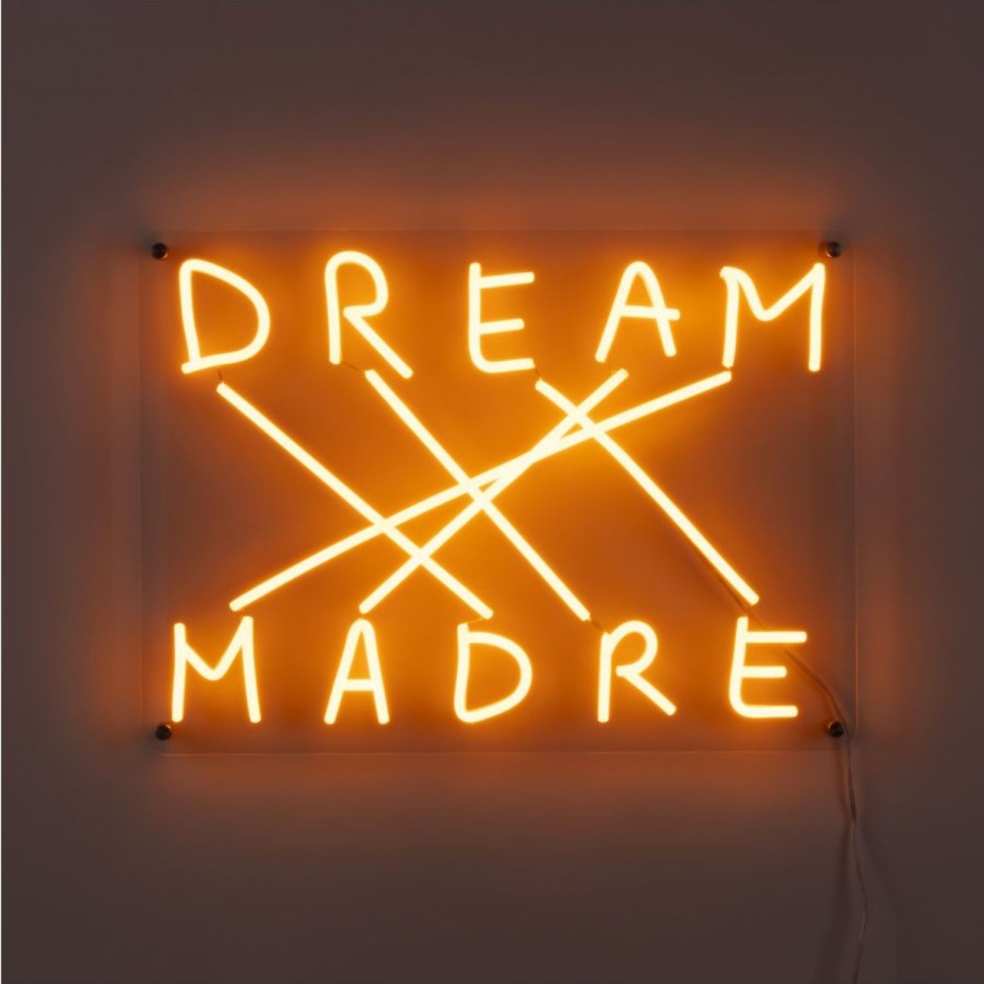 Nahaufnahme der Dream Madre LED Wandleuchte von Seletti, dimmbar und ein echtes Einzelstück.