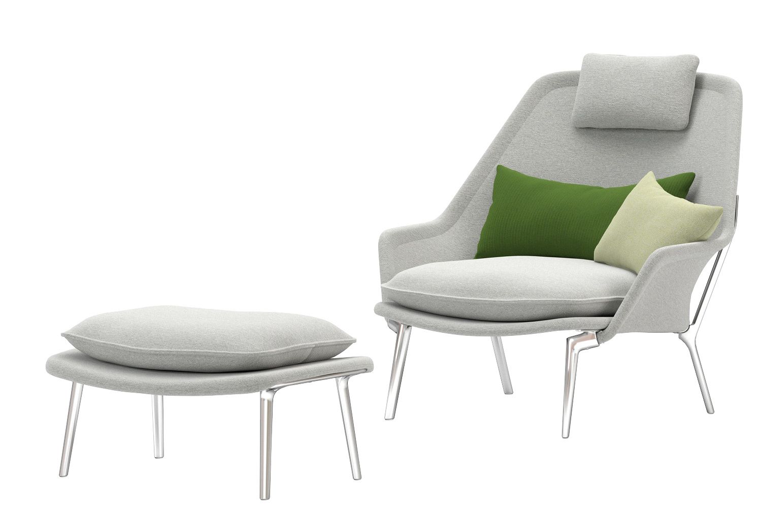 Slow Chair & Ottoman Sessel Stoff Vitra