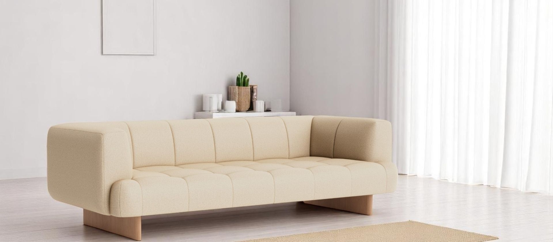 Quilton Lift Sofa 3-Sitzer Hay