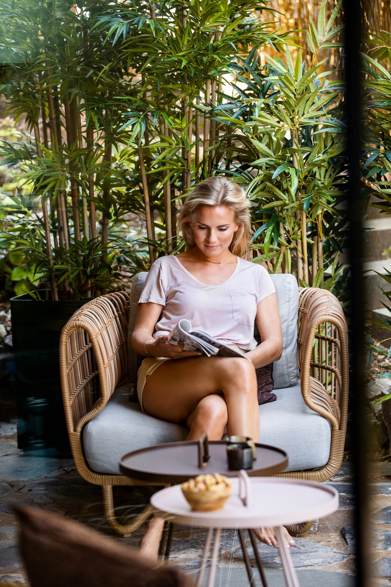 Nest Outdoor Loungesessel mit Kissen Cane-Line