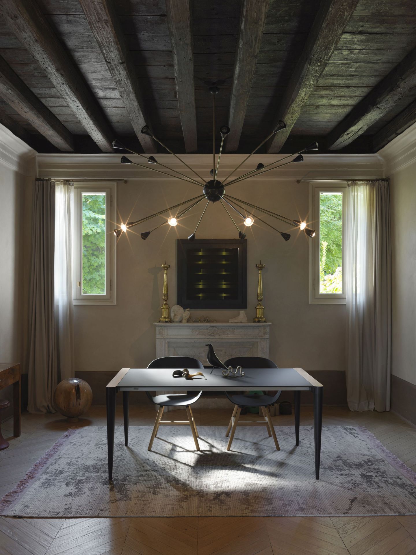 Vad Wood Stuhl 2er-Set walnussfarben / sand Casamania Horm