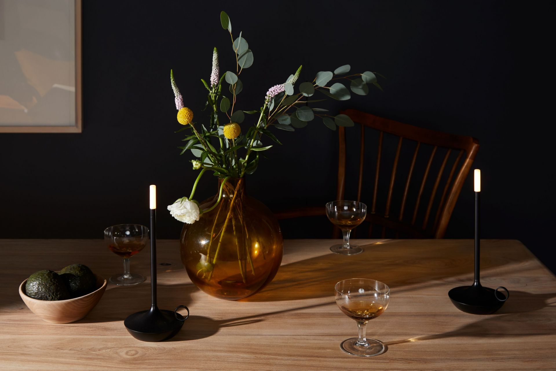 Wick Portable Akkuleuchte / Tischleuchte mit USB schwarz Graypants