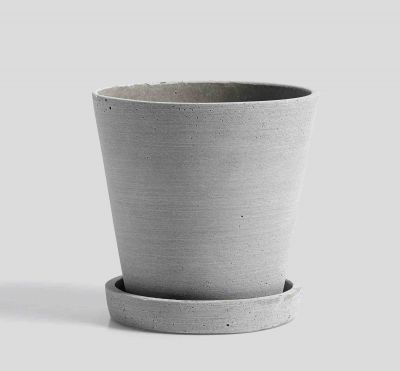 Flowerpot with Saucer M Blumentopf mit Untersetzer Hay