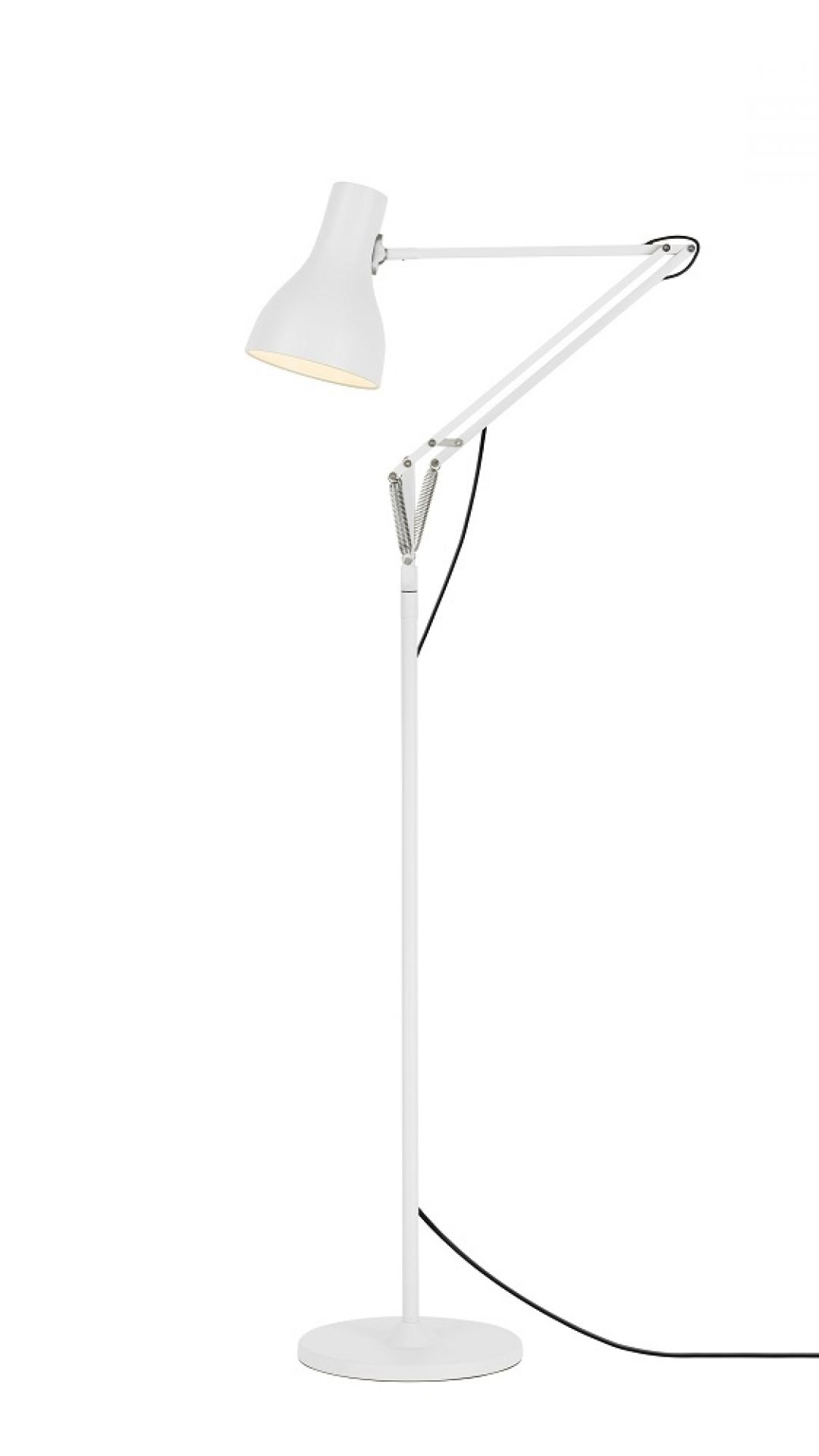 Anglepoise Type 75 Stehleuchte in Alpinweiß: Verstellbare Designer-Lampe für Wohnzimmer und Büro.