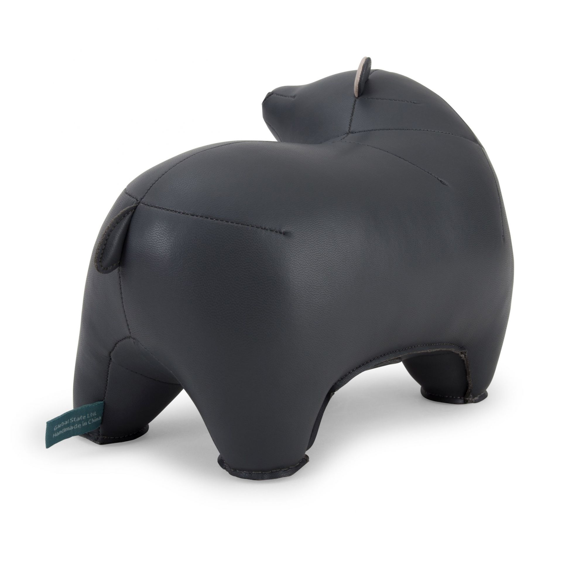 Dunkelgraue Bär Buchstütze von Züny, ideal für Kinderzimmer und Bücherregale. Dekorative Tierfigur.