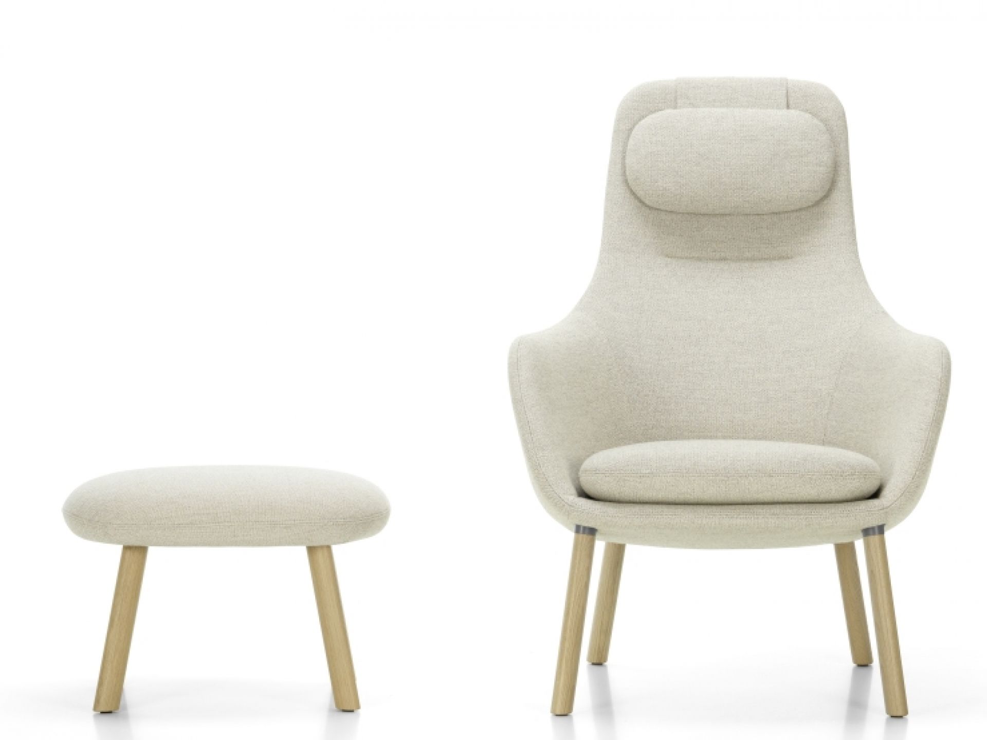 Hal Lounge Chair Sessel + Ottoman Sitzkissen lose Vitra