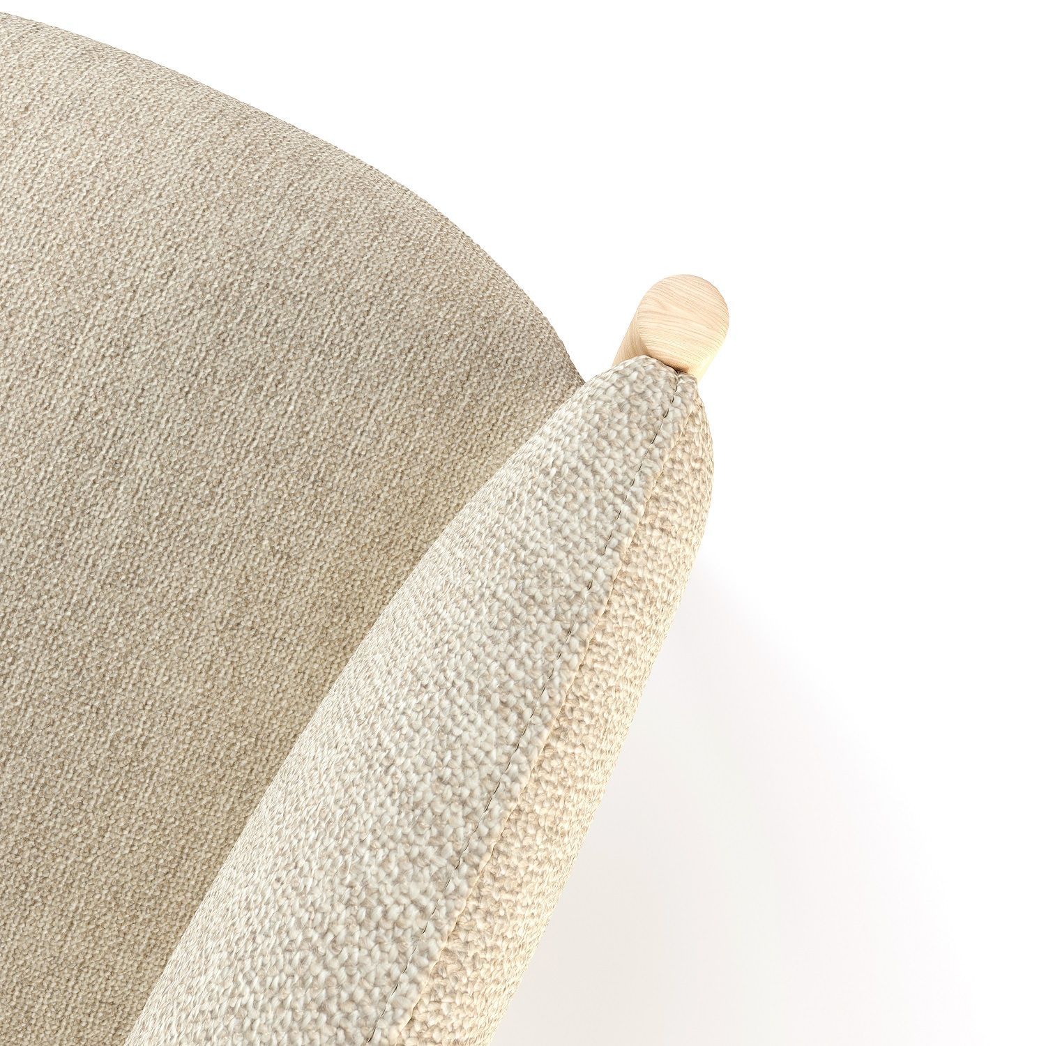 Kagu Stuhl mit Armlehnen Holzgestell Cor