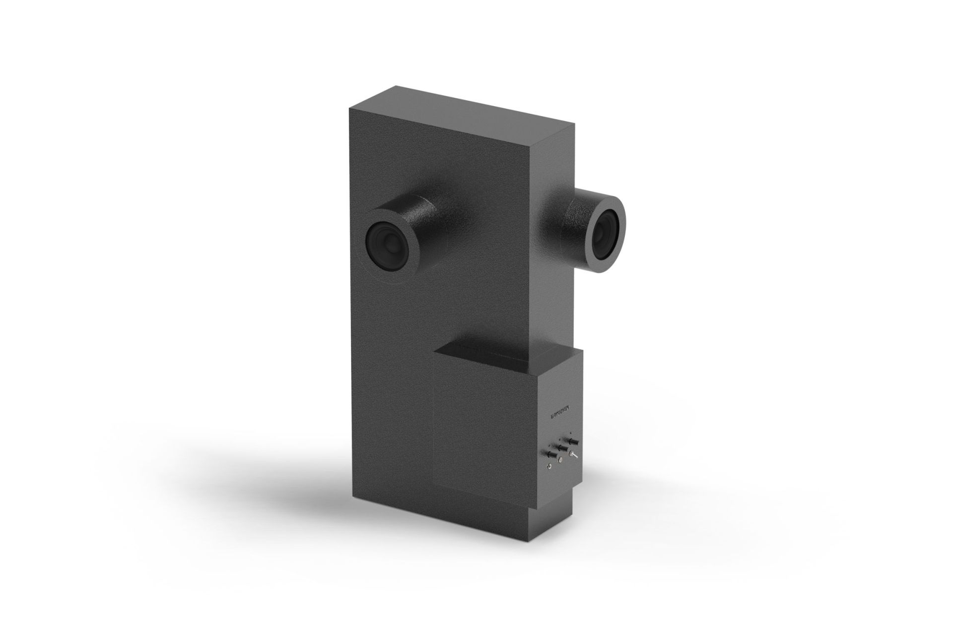 Brutalist Lautsprecher Transparent schwarz