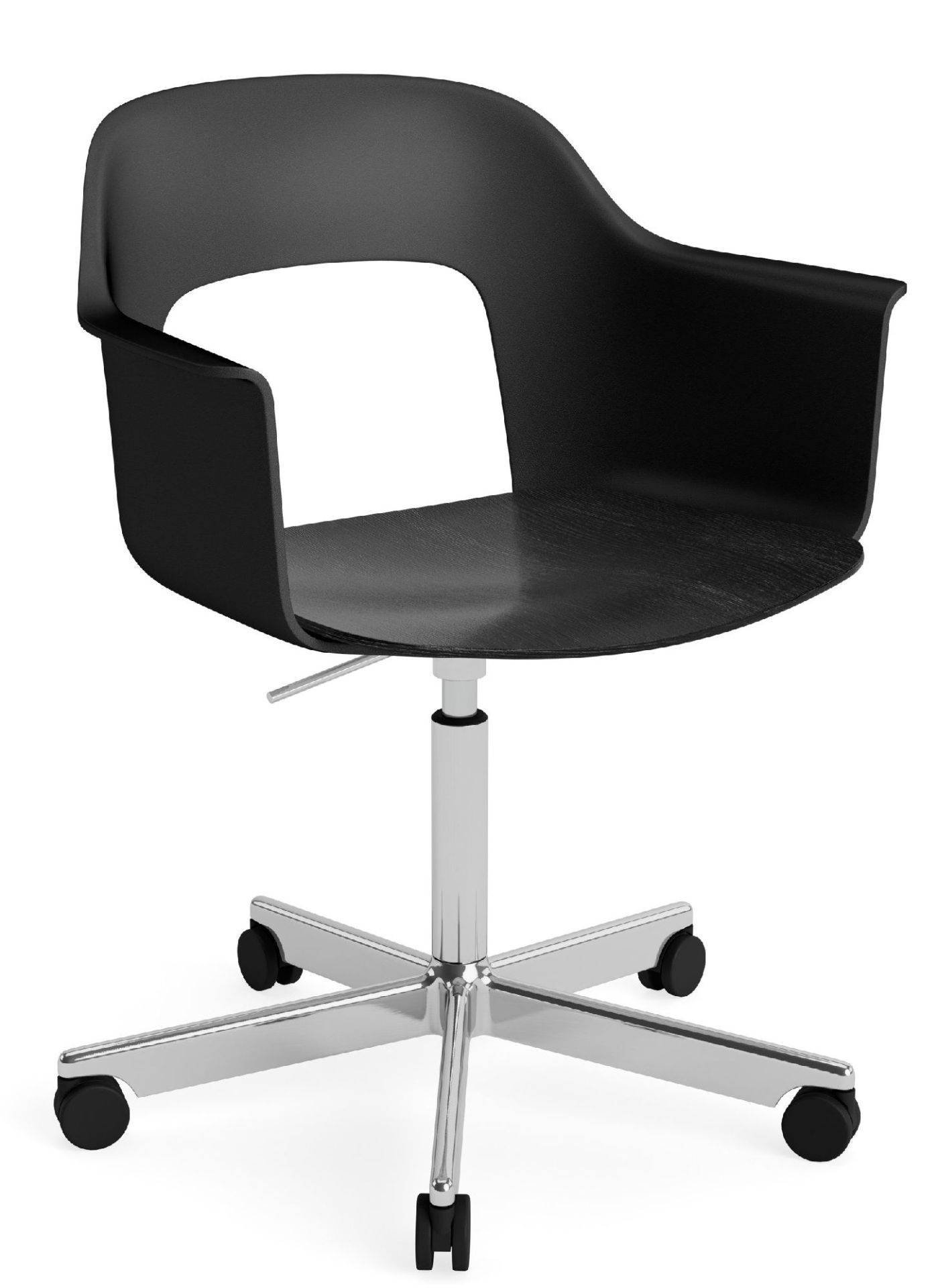 Layout Armchair 242 Armlehnstuhl 4-Sternfuß Gasfeder mit Drehfunktion Hay