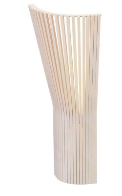 Secto Design Eckleuchte 4237 aus hellem Birkenholz, moderne Wandleuchte für indirektes Licht.