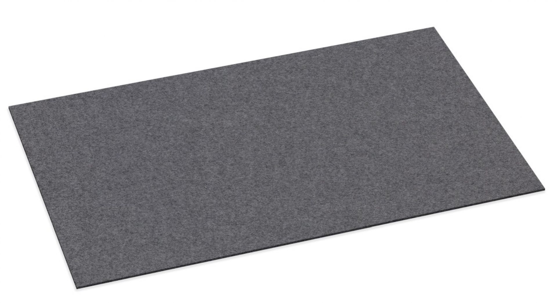 Anthrazitfarbene Schreibtischunterlage von Hey Sign aus Filz, rechteckig und schlicht.