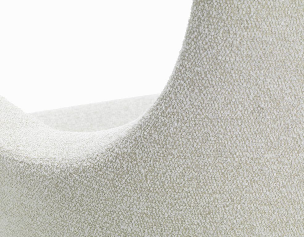 Grand Repos Sessel  + Ottoman Vitra Poliert Nubia Elfenbein / Perle