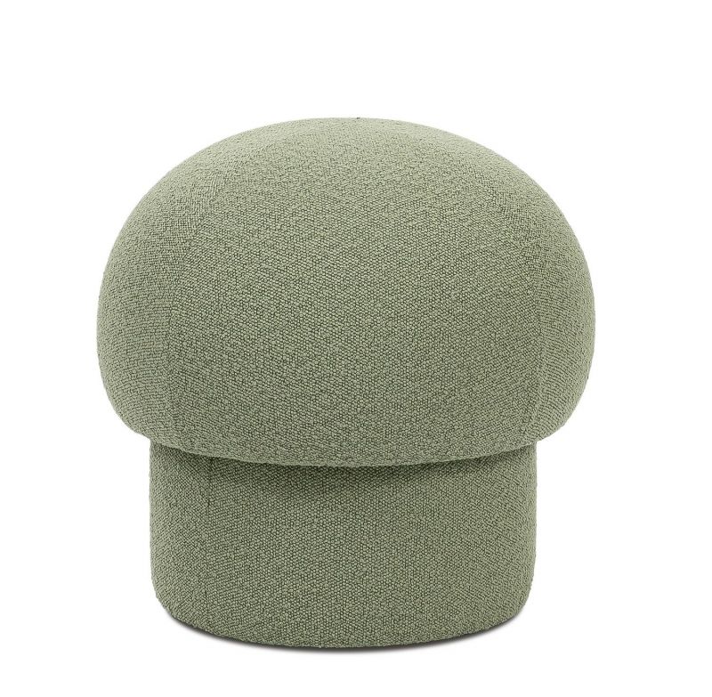 Uno Pouf Hocker in Grün von Design House Stockholm, runder Sitzhocker für Wohnzimmer.