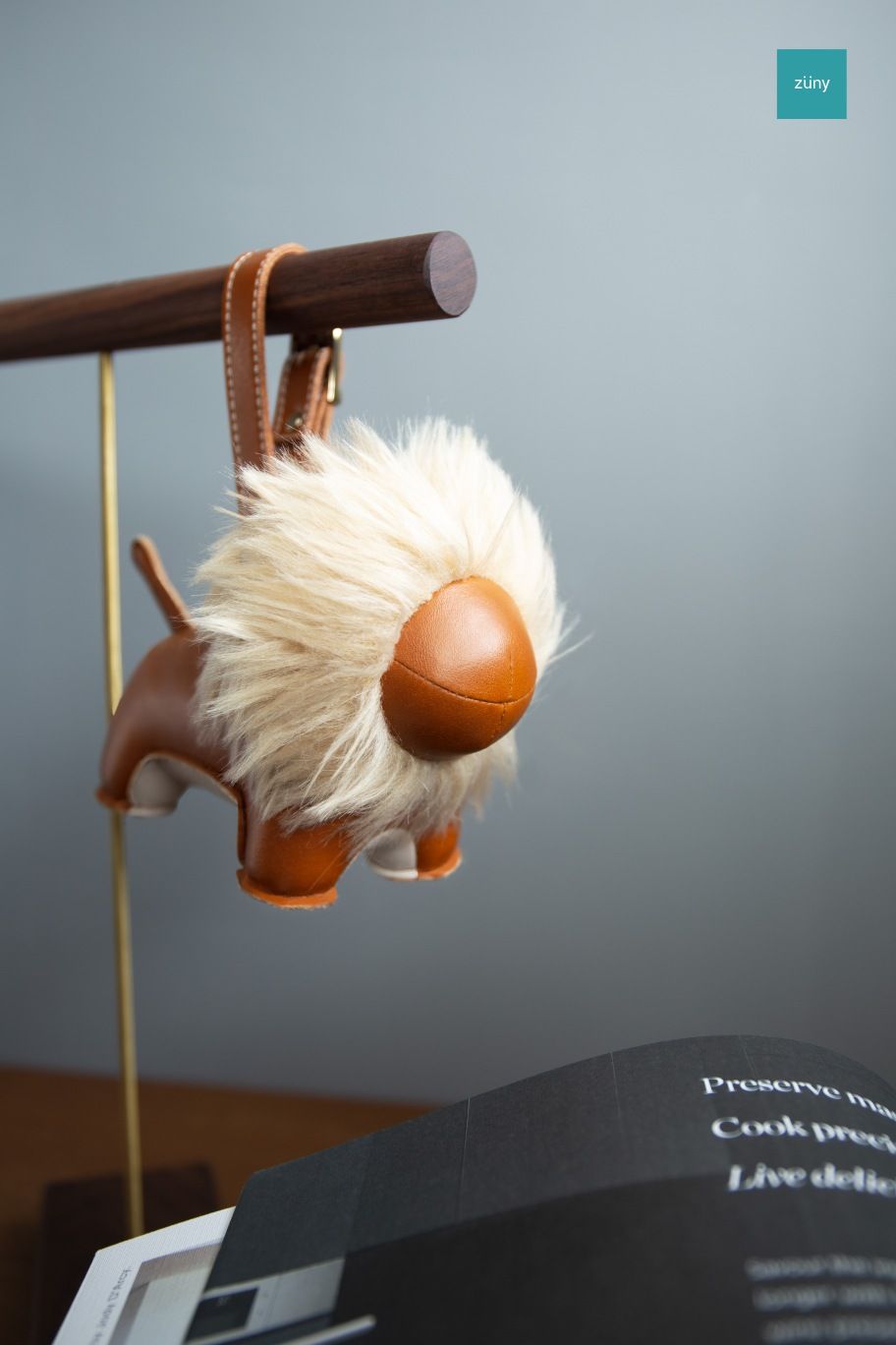 Bag Charm Taschenanhänger Löwe Lino Puno Tan / Weizen Züny 