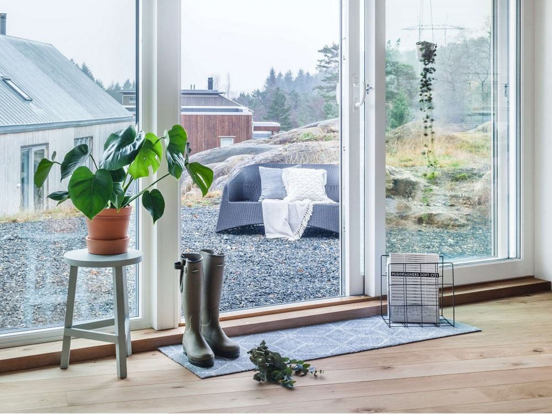 Hagl Indoor / Outdoor Fußmatte 60x85 cm / SCHWARZ Heymat EINZELSTÜCK