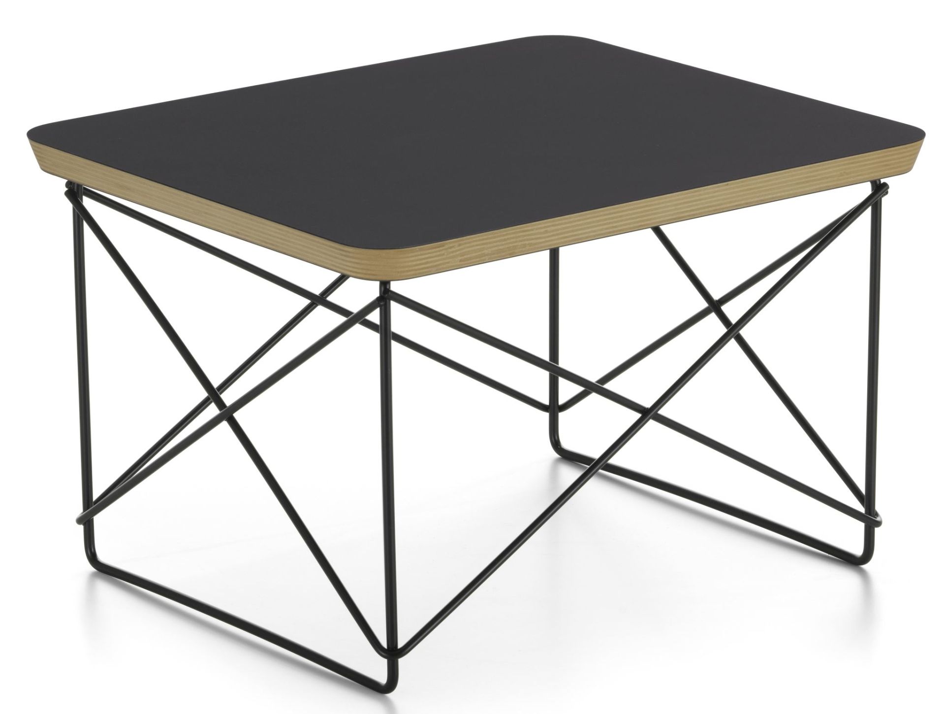 Occasional Table LTR Beistelltisch HPL Schwarz Vitra Stahldraht schwarz pulverbeschichtet