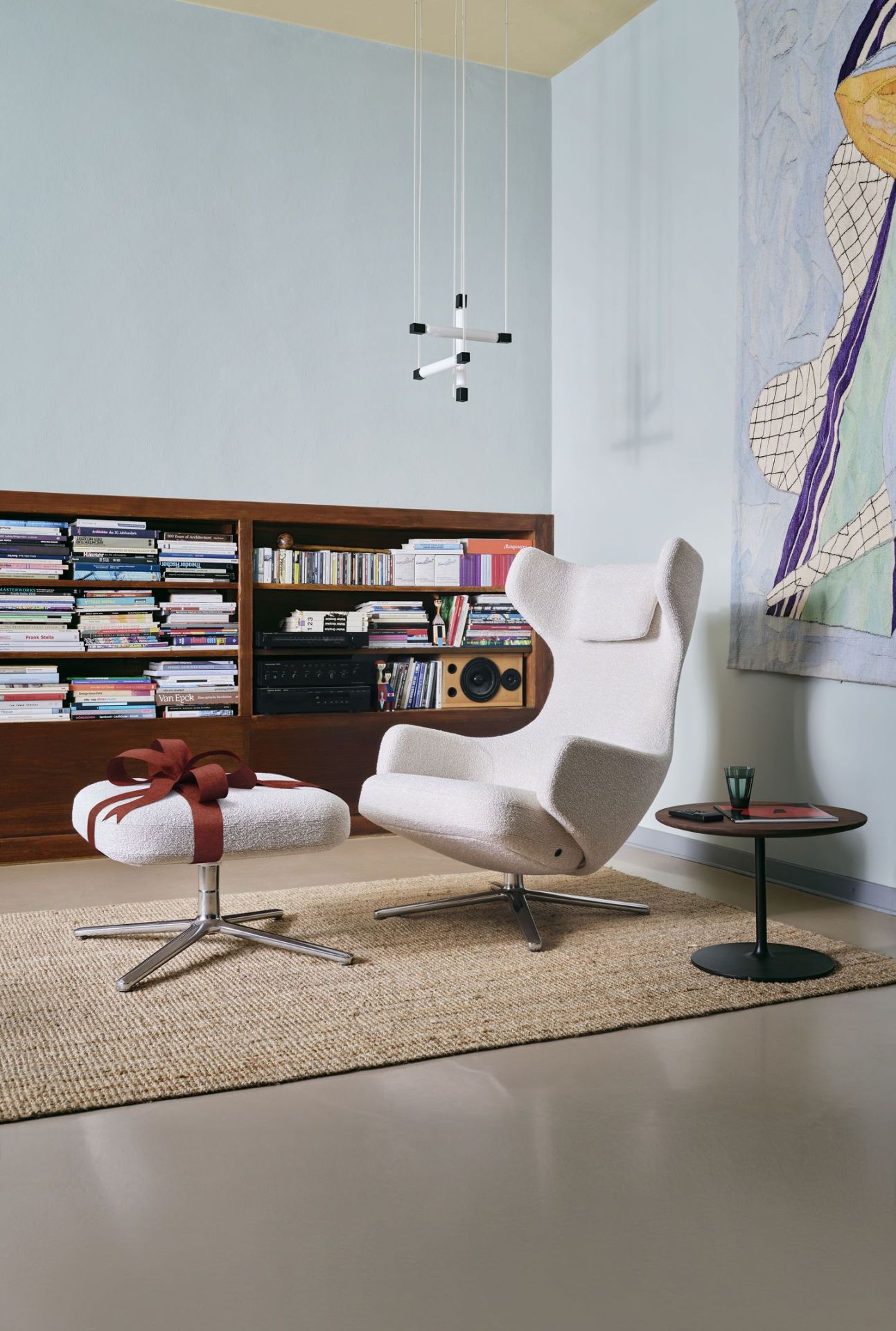 Grand Repos Sessel & Ottoman Vorzugskombination Vitra Cosy Kieselstein 40 cm