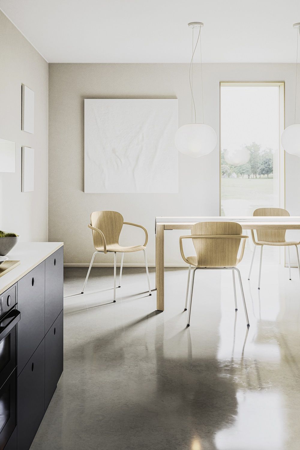 S 220 F Formholzstuhl / Stuhl mit Armlehne Thonet