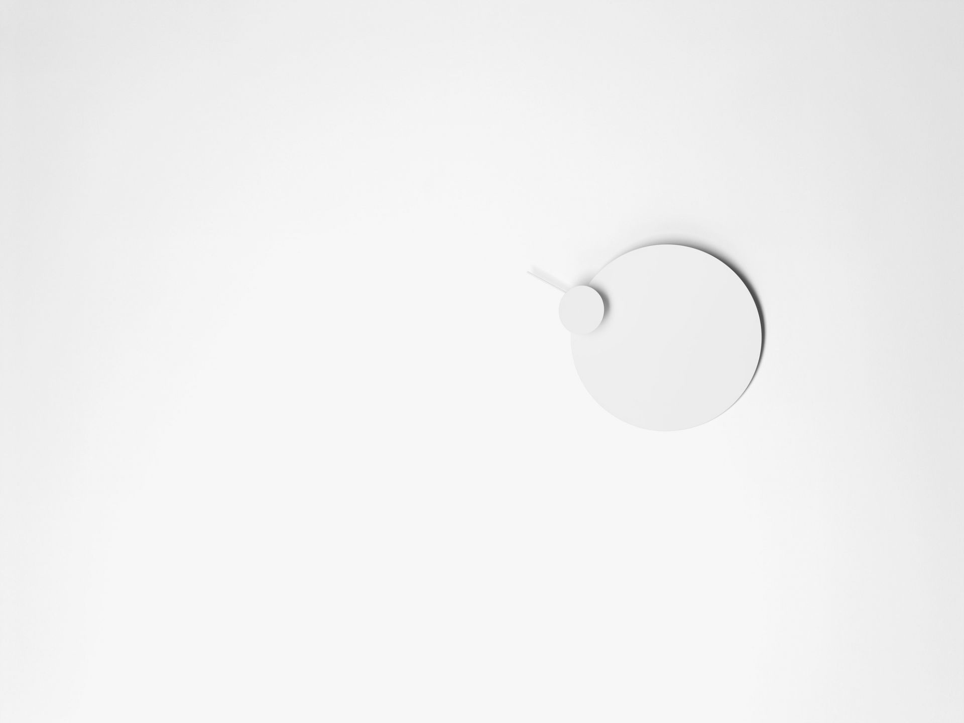 Weiße Eclipse Ellipse Wandleuchte von Ingo Maurer, minimalistisches Design, moderne Wandbeleuchtung.