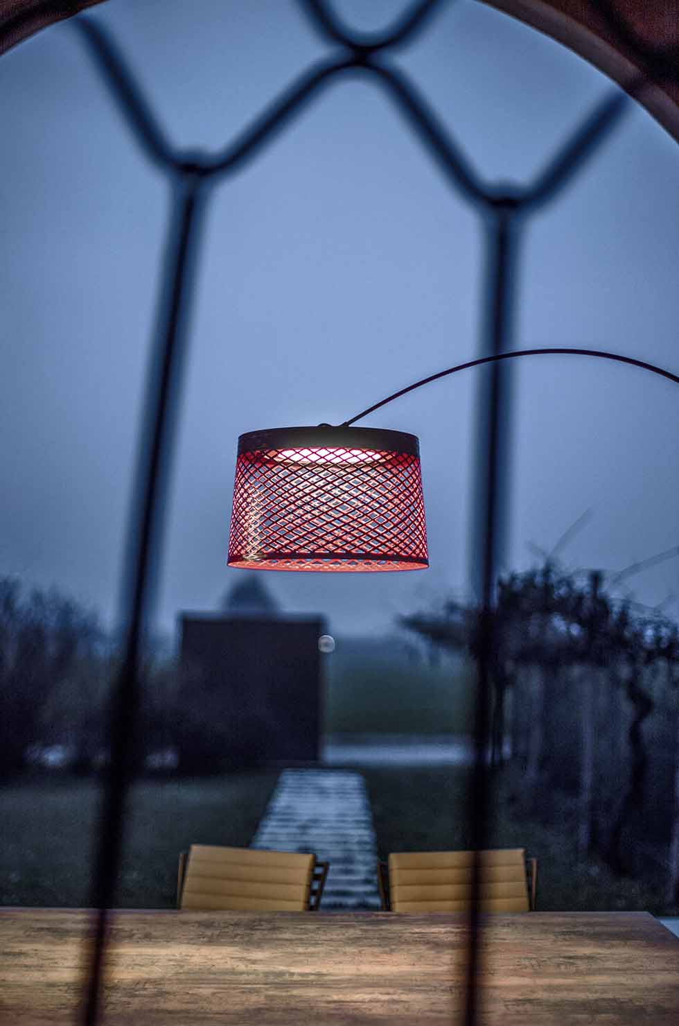 Twiggy Grid Stehleuchte kaminrot Foscarini