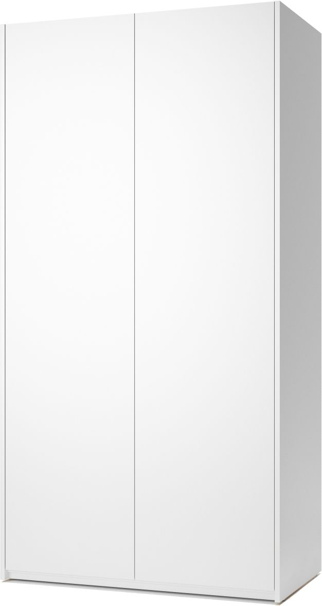 Weißer MODULAR PLUS Schrank von Müller Möbelwerkstätten mit zwei Türen. Moderner Kleiderschrank für Schlafzimmer.