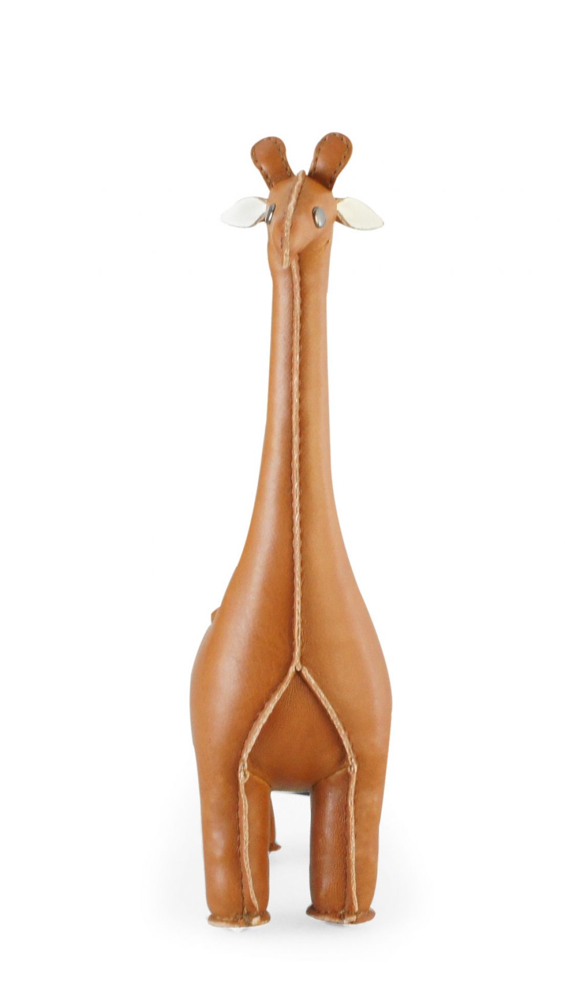 Briefbeschwerer Classic Giraffe von Züny, tan und weiß, aus Kunstleder, dekoratives Accessoire.