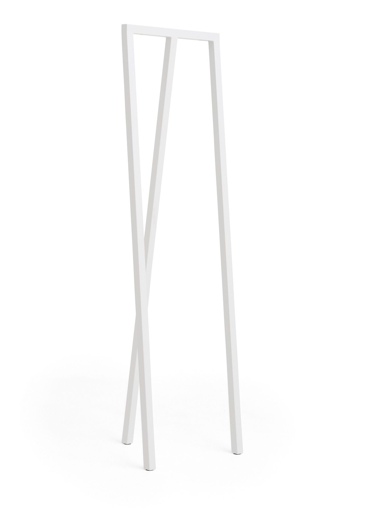 Weißer Loop Stand Hall Kleiderständer von Hay, minimalistisches Design für Garderobe und Flur.