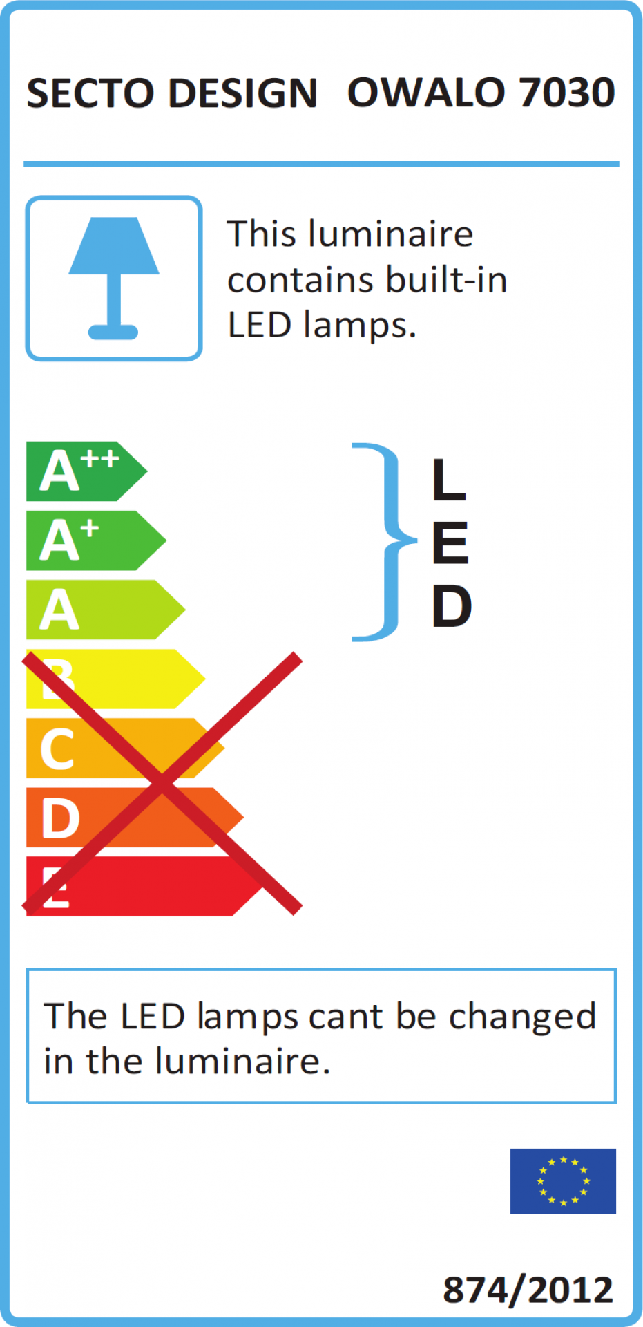 Owalo 7030 Wandleuchte Secto Design