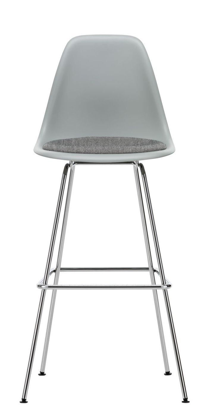 Eames Plastic Bar Stool Barhocker High mit Sitzpolster Vitra