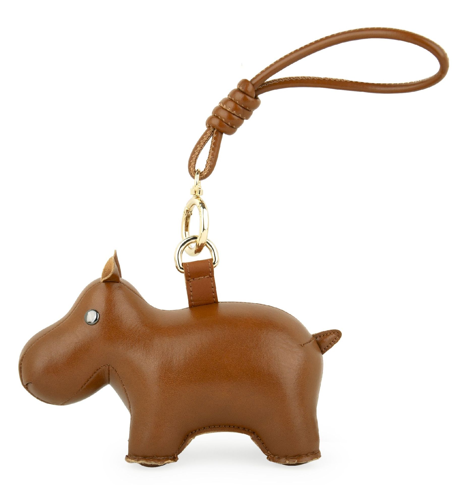 Bag Charm Taschenanhänger mit Riemen Hippo Tan Züny