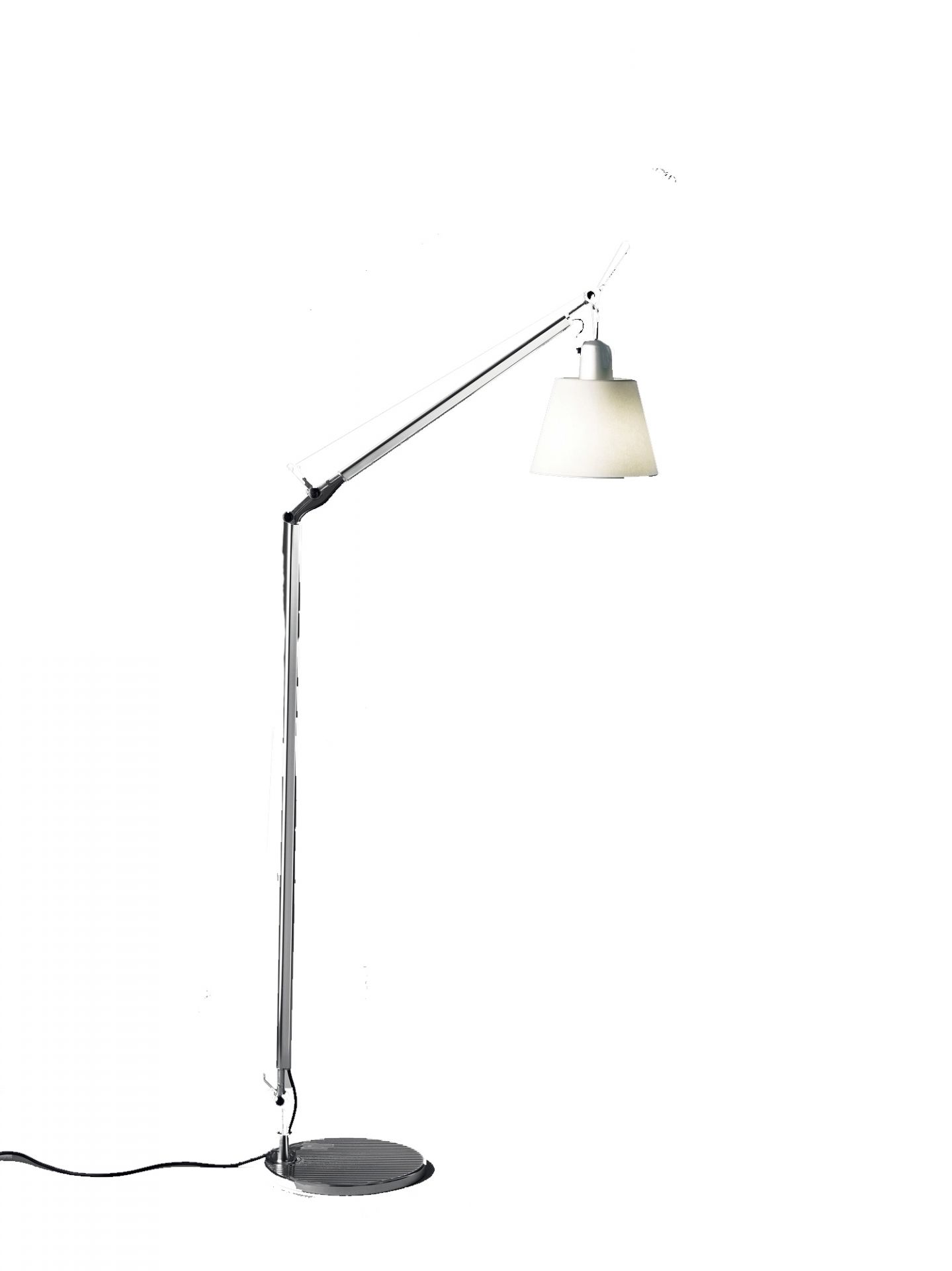 Artemide Tolomeo Stehleuchte mit Schirm, moderne Leselampe ausrichtbar für Wohnzimmer und Schlafzimmer.