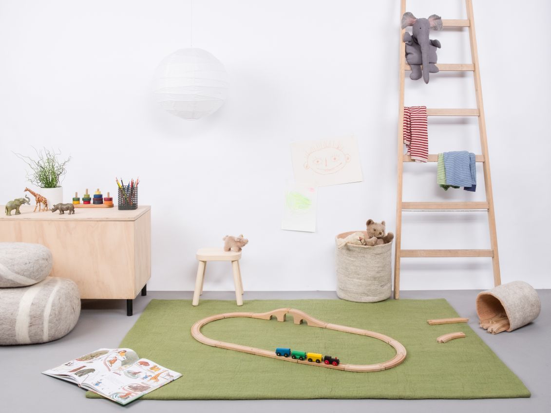 Mono Rechteckig Filzteppich 160 x 230 cm myfelt Kaspar (grün)