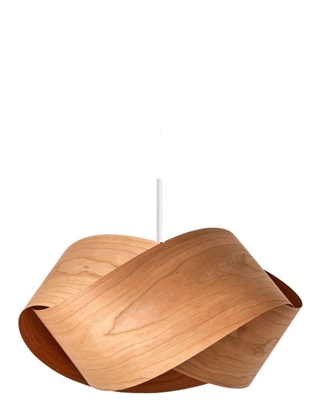 Nut Suspension Pendelleuchte Kabel und Baldachin Weiß / Schirm Kirsche LZF Lamps EINZELSTÜCK