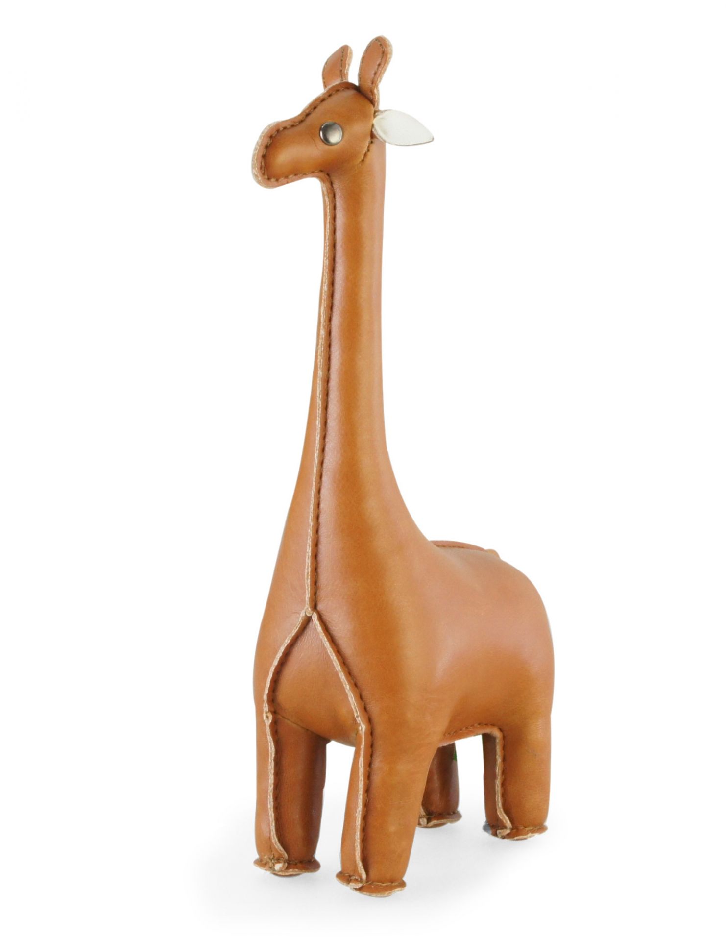 Briefbeschwerer in Giraffenform: Züny Classic Giraffe, tan/weiß, aus hochwertigem Kunstleder.