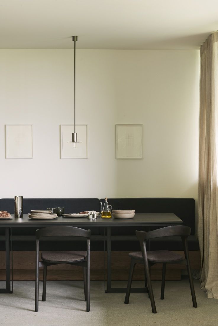 Bok Stuhl Eiche braun / Stoff Warm braun Ethnicraft