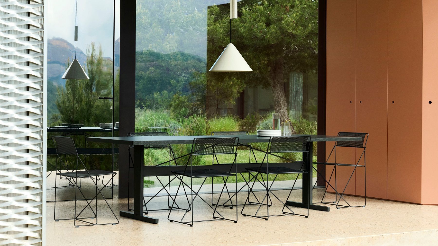 Compass Pendant 430 Pendelleuchte Aluminium brushed Hay