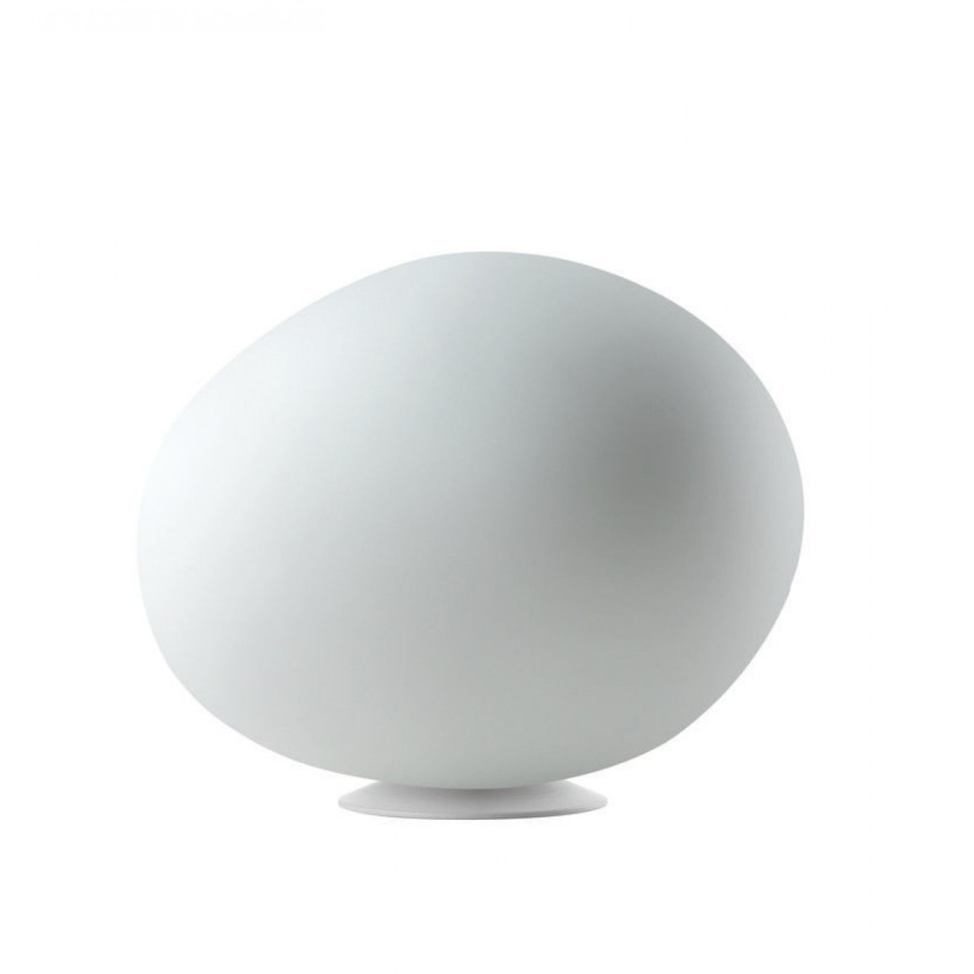 Weiße Poly Gregg Tischleuchte von Foscarini, modernes Design für Wohnzimmer und Schlafzimmer.