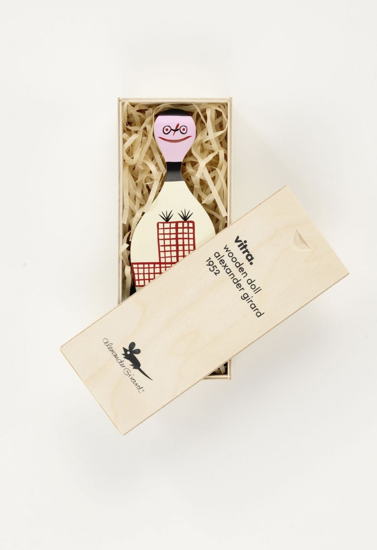 Vitra Wooden Doll No. 8 in Holzschatulle, dekorative Holzfigur von Alexander Girard.