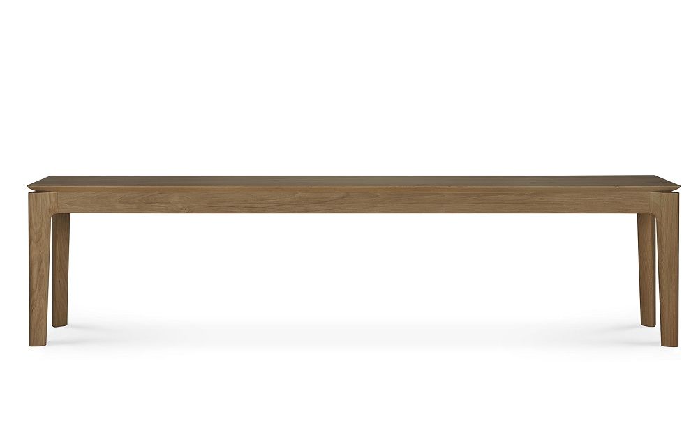 Bok Bank aus Teakholz von Ethnicraft, 186 cm breit. Moderne Holzbank für Esszimmer.