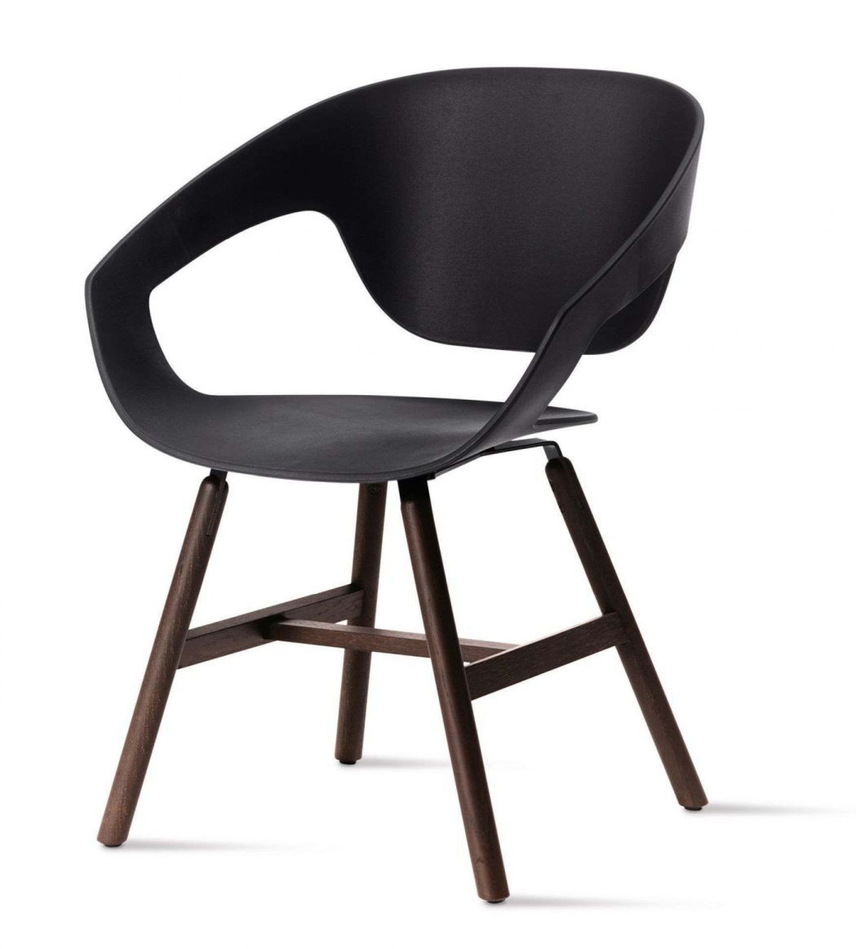 Vad Wood Stuhl 2er-Set walnussfarben / schwarz Casamania Horm