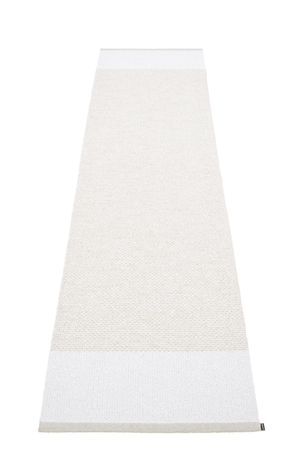 Pappelina Edit Teppich in Beige/Weiß, 70x300 cm, gewebter Läufer für Flur und Küche.