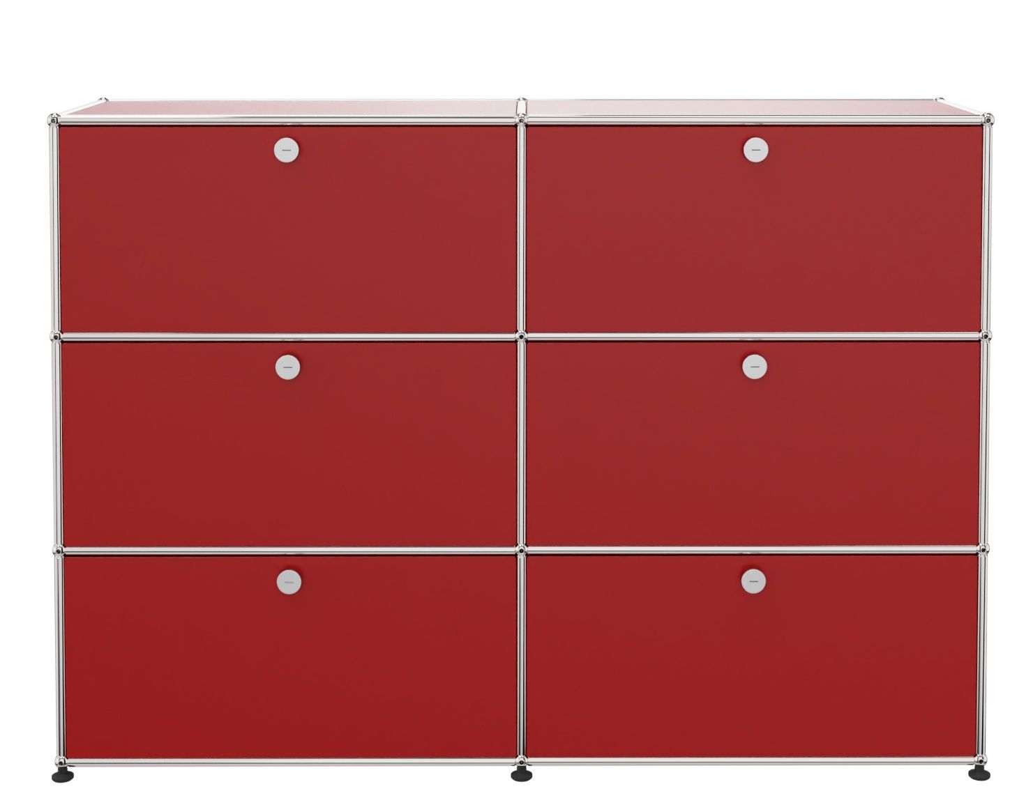 USM Haller Highboard 6 Klappen rot